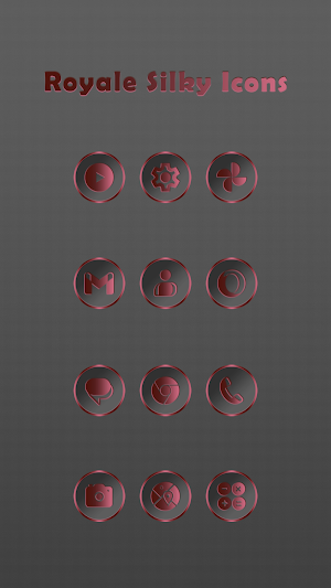 Royale Silky Dark Red Icons Screenshot 0