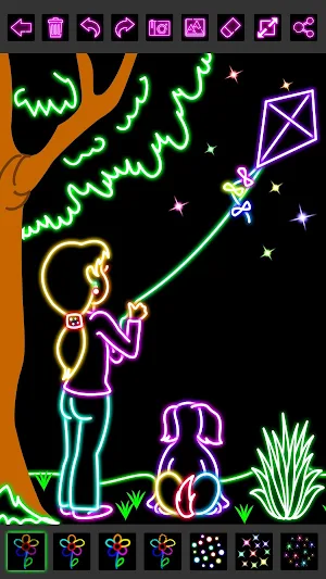 Magical Drawing Glow Screenshot 0