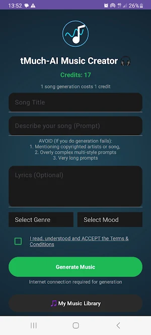 tMuch- Zim AI Music Creator Screenshot 0