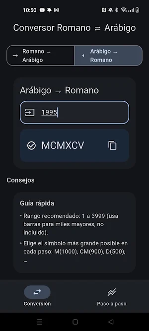 Convertidor Números Romanos Screenshot 0