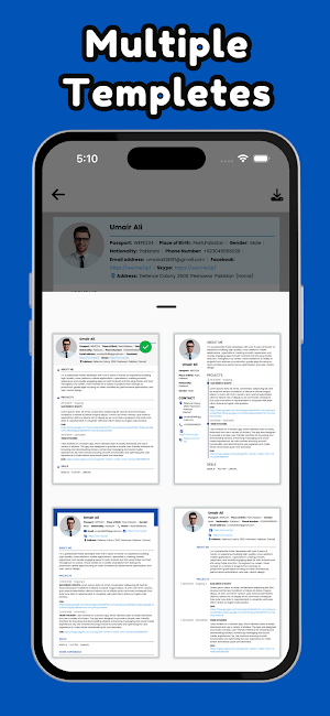 Europass Resume -  European CV Screenshot 1