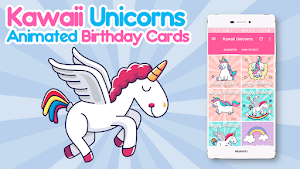 Kawaii Unicorn Birthday Screenshot 2