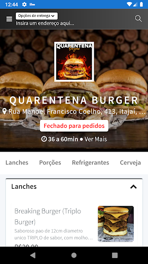 Quarentena Burguer Oficial Screenshot 0