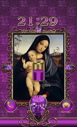 Virgin Mary Lilac Go Locker theme Screenshot 1