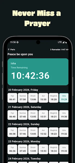 Mihver: Prayer Times & Quran Screenshot 2