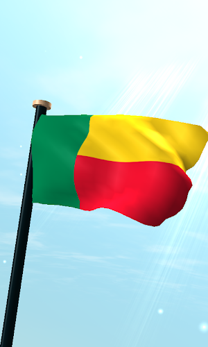 Benin Flag 3D Live Wallpaper Screenshot 0