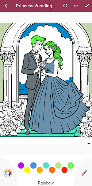 Princess Wedding Coloring Book Screenshot 0