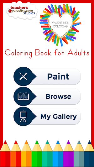 Adult Coloring: Valentines Day Screenshot 0