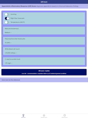 Pocket Appendicitis Score - AIR, Alvarado, RIPASA Screenshot 3