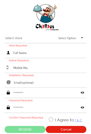 CHILLIES RESTAURANT Screenshot 1