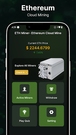 ETH Miner- Ethereum Cloud Mine Screenshot 0