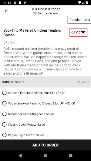 Dante Fried Chicken Screenshot 2