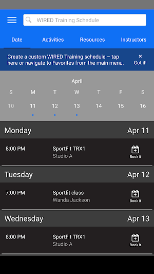 WIRED Training Screenshot 2