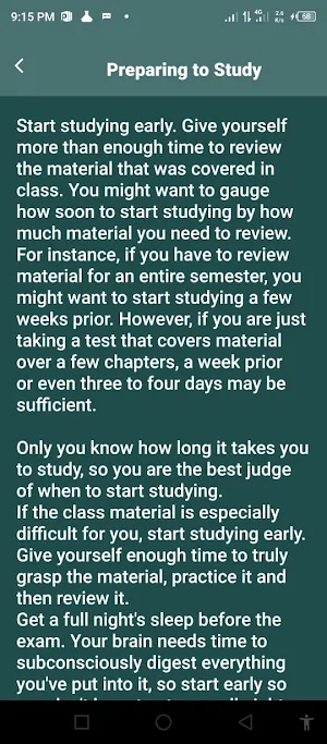 Exams Tricks App Screenshot 2