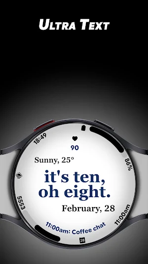 Ultra Text - Watch face Screenshot 0