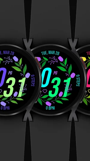 Flowers Watch Face 022 Screenshot 1