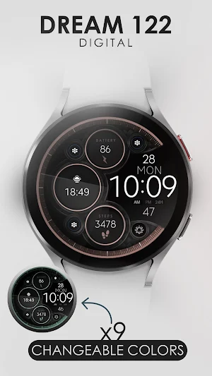 Dream 122 digital watch face Screenshot 2