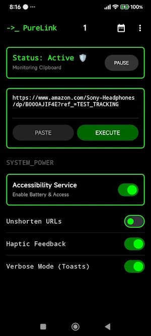 PureLink - URL Cleaner & Tools Screenshot 1
