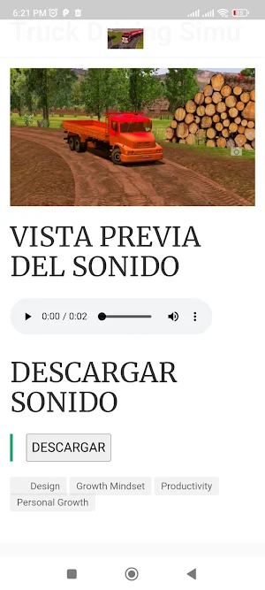 Sound World truck driving simu Screenshot 2
