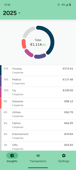 Expense Insights Screenshot 1