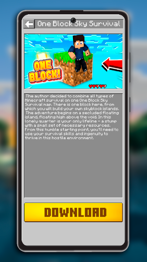 One Block Mod for Minecraft PE Screenshot 1