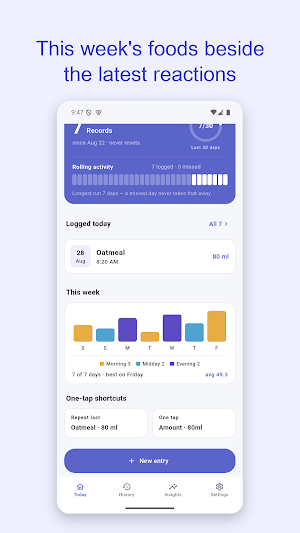 Baby Food & Allergy Log Screenshot 3