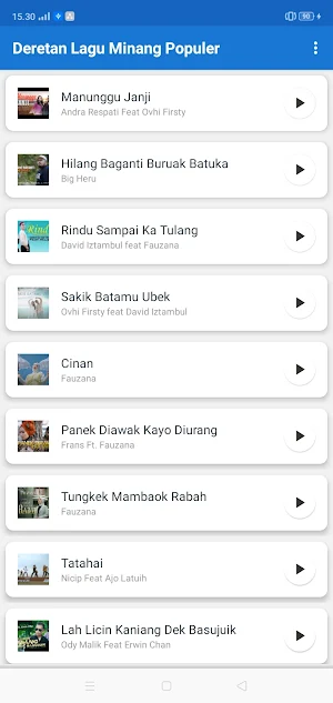 Deretan Lagu Minang Populer Screenshot 0