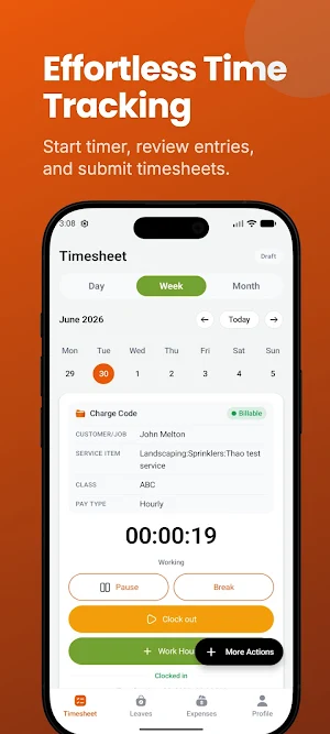 Hour Timesheet 2.0 Screenshot 0