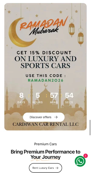 Cardiwan - Dubai Car Rental Screenshot 1