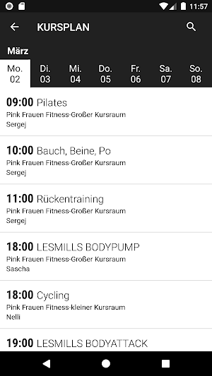PINK Frauen Fitness Screenshot 1