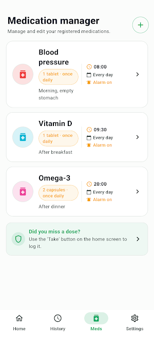 Photo Med Tracker - Med Alarm Screenshot 2