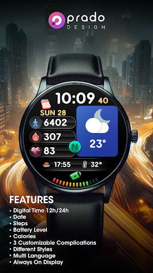 PRADO 67 Digital Watch Face Screenshot 1