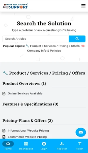 India Web Softech Support Screenshot 1