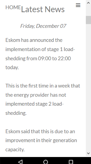 Eskom Load Shedding News Screenshot 3