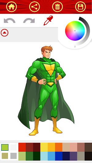 Superhero Coloring Book Game Screenshot 2