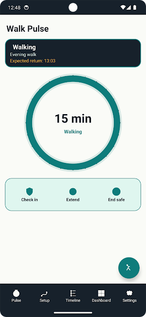 Safe Walking Timer Screenshot 0