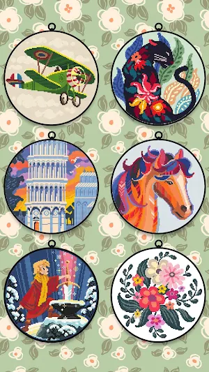 Cross Stitch Club — Color by Numbers with a Hoop screenshot 1