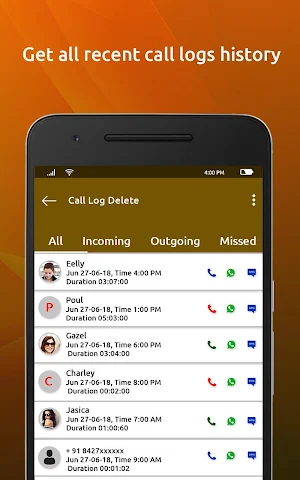 Call Log Delete Screenshot 0