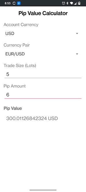 Forex Calculator Screenshot 3
