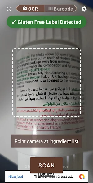 Gluten free scanner Screenshot 2