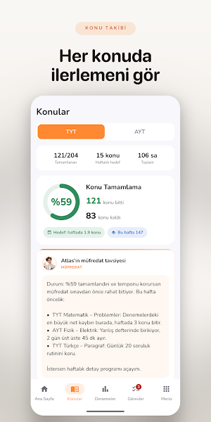 Sinavify: YKS TYT AYT Koçu Screenshot 3