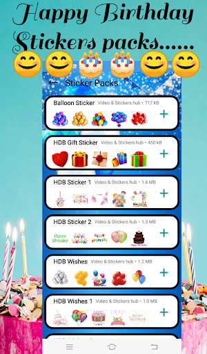 WASticker - Birthday stickers Screenshot 2