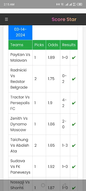 Score Star Sports Betting Tips Screenshot 2