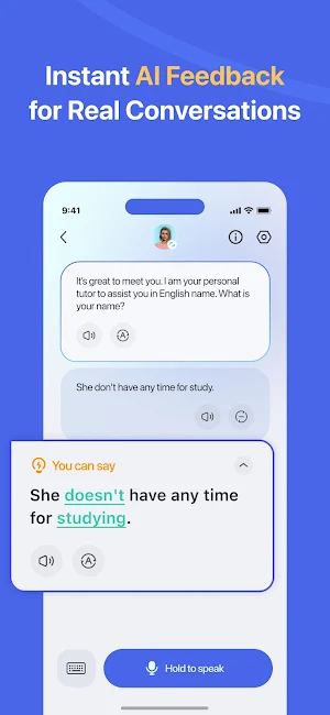 Hablo: Language Learning Tutor Screenshot 1