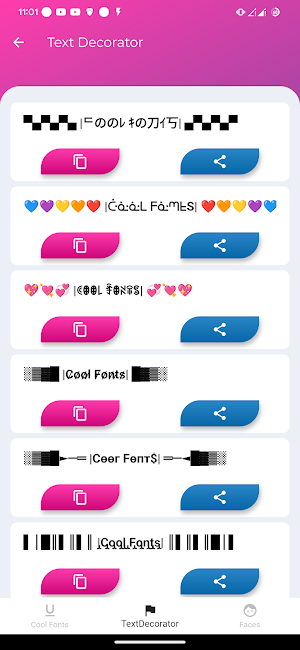 Cool Fonts - Text & Symbol Screenshot 2