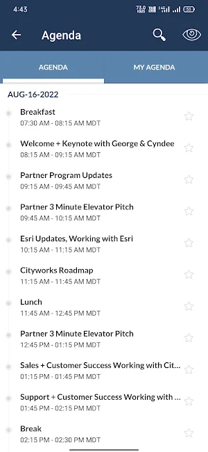 Cityworks Events Screenshot 2