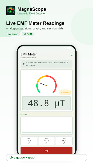 EMF - Detector (Magnetometer) Screenshot 1