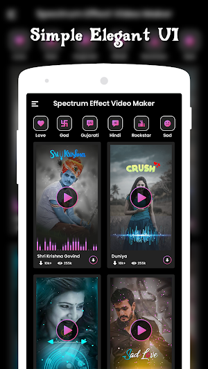 VidBits Music : Mbits Video Stauts Maker Screenshot 3
