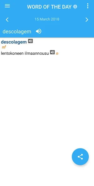 Finnish-Portuguese Dictionary Screenshot 0