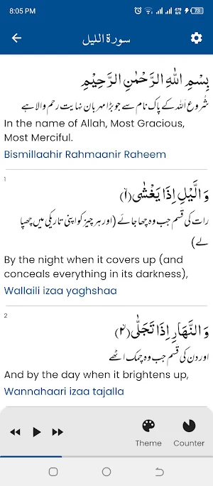Surah Lail سورة الليل Screenshot 3